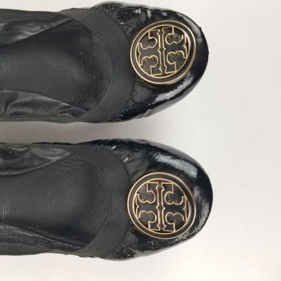 Tory Burch Women's Black Patent Leather Caroline - Picture 6 of 9